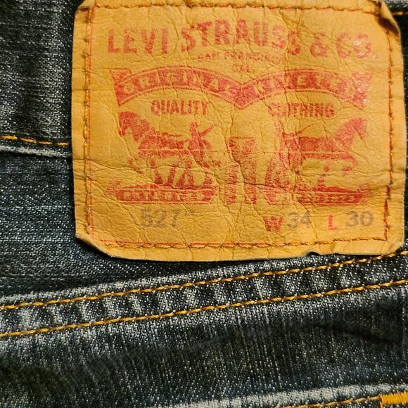 Levi's 527 Men's Slim Boot Cut Jeans Size 34 x 30 - Picture 3 of 9